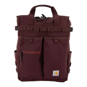 28L Nylon Cinch-Top Convertible Tote Backpack