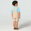 Boys' 2-Piece Short Sleeve T-Shirt & Brown Stripe Shortall Set (Toddler)