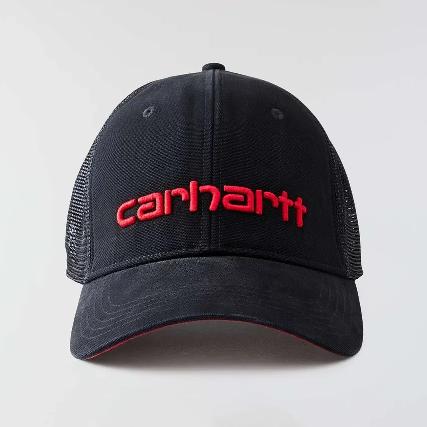 Canvas Mesh-Back Logo Trucker Hat