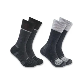 Carhartt Force® Midweight Steel Toe Crew Sock 2-Pack