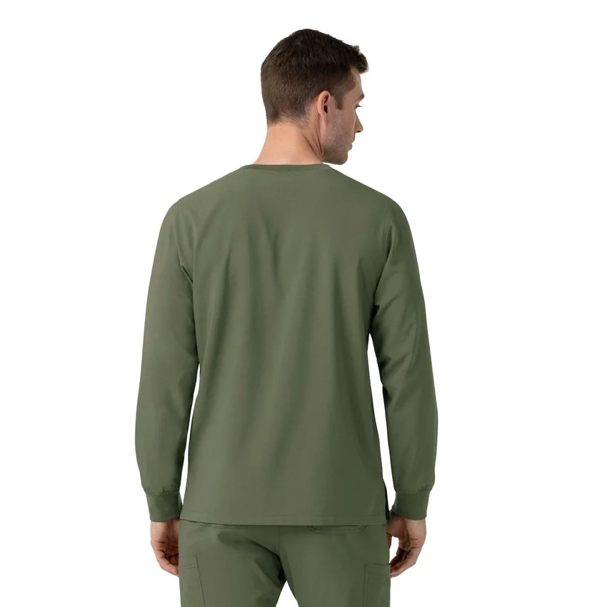 Force Cross-Flex Crew Neck Long Sleeve Scrub Top