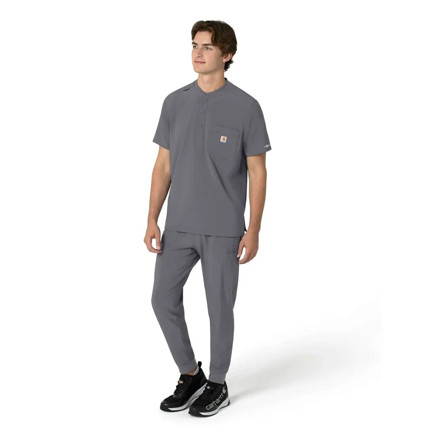 Force Cross-Flex Men's Henley Scrub Top