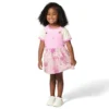 Girls' 2-Piece Short Sleeve T-Shirt & Printed Jumper Set (Toddler)
