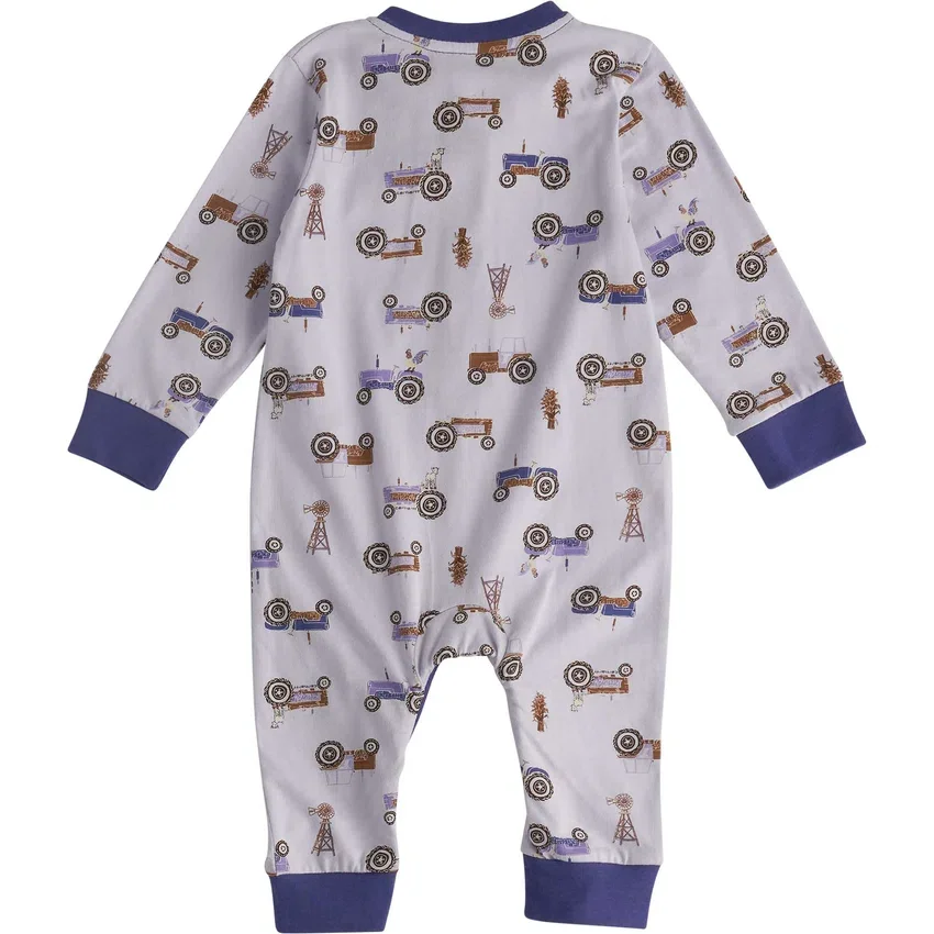Girls' Long Sleeve Henley Coverall (Baby)