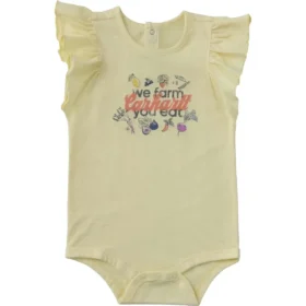 Girls' Short Ruffle Sleeve Veggie Bodysuit (Baby)