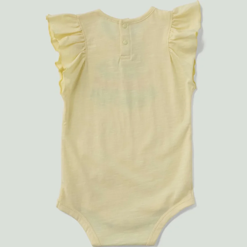 Girls' Short Ruffle Sleeve Veggie Bodysuit (Baby)