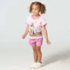 Girls' Short Sleeve Dog Ringer T-Shirt (Child/Toddler)