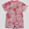 Girls' Short Sleeve Floral Henley Pocket Romper (Baby)