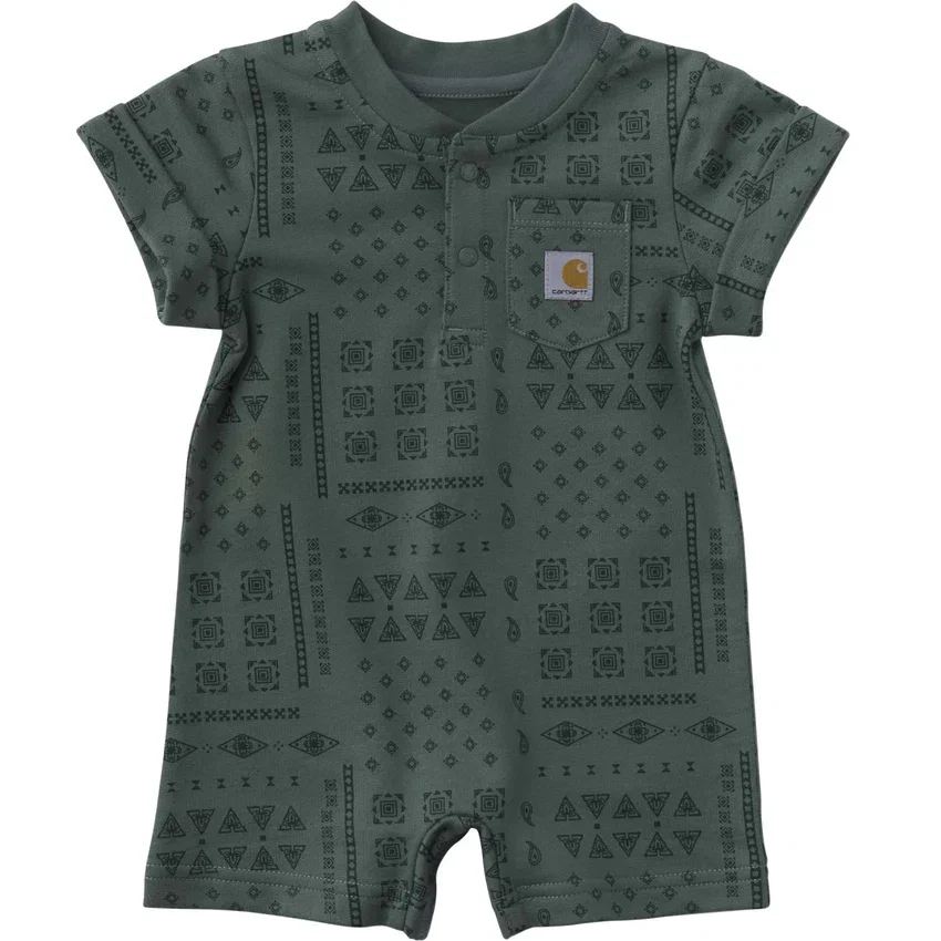 Kids' Short Sleeve French Terry Romper (Baby)