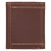 Leather Triple-Stitched Trifold Wallet