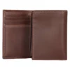 Leather Triple-Stitched Trifold Wallet