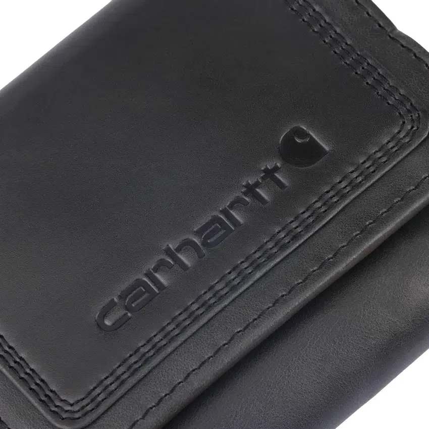 Leather Triple-Stitched Trifold Wallet