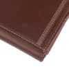 Leather Triple-Stitched Trifold Wallet