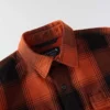 Loose Fit Heavyweight Flannel Long-Sleeve Plaid Shirt