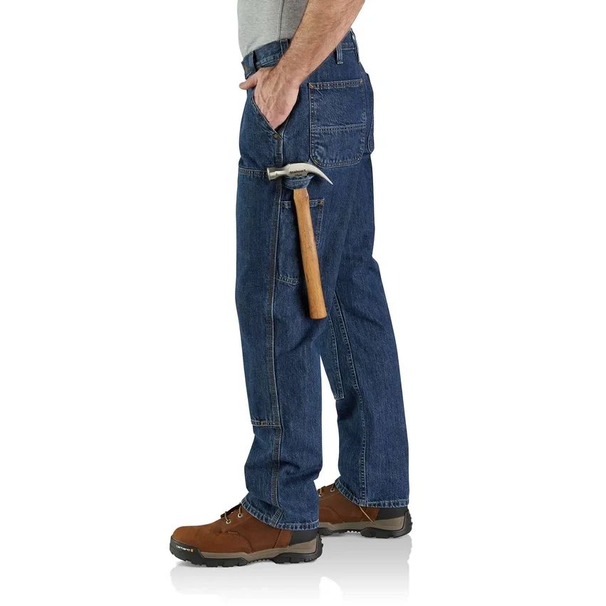 Loose Straight Double Knee Jeans - Work Jeans