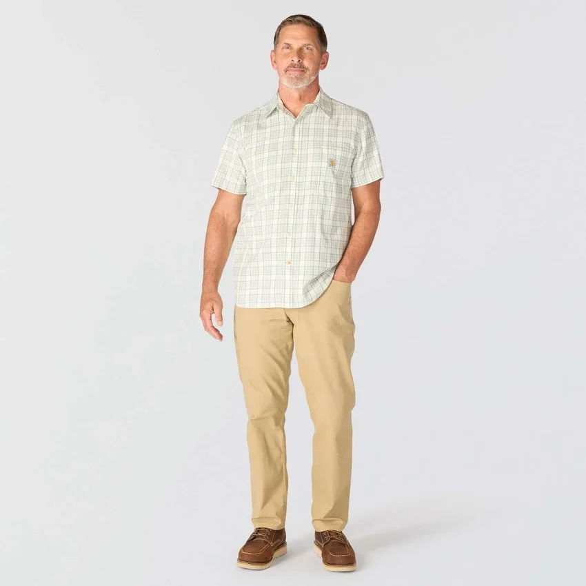 Men's Bozeman Relaxed Fit Short Sleeve Plaid Shirt