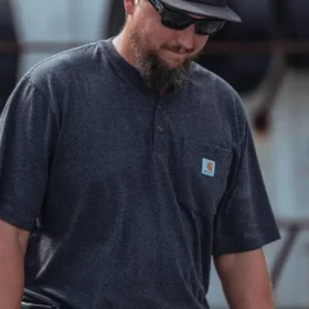 Men’s Dearborn Loose Fit Heavyweight Henley Pocket T-Shirt