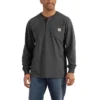 Men's Dearborn Loose Fit Heavyweight Long Sleeve Henley Pocket T-Shirt
