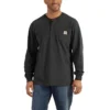 Men's Dearborn Loose Fit Heavyweight Long Sleeve Henley Pocket T-Shirt