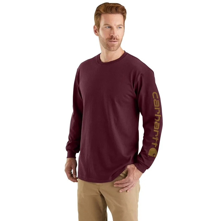 Men's Dearborn Loose Fit Heavyweight Long Sleeve Logo T-Shirt