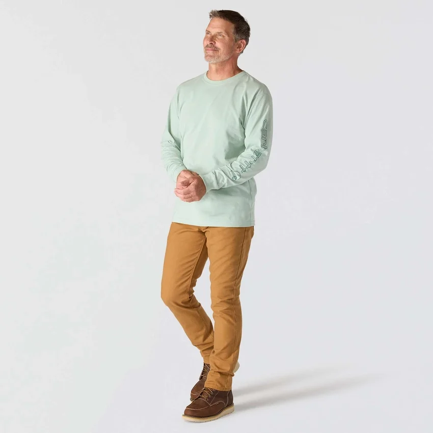 Men's Dearborn Loose Fit Heavyweight Long Sleeve Logo T-Shirt