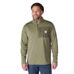 Men's Force Fleece-Lined Moisture Wicking Half Zip Pullover