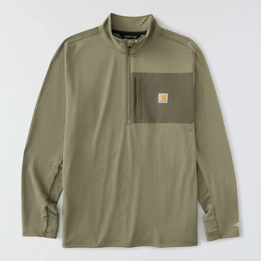 Men's Force Fleece-Lined Moisture Wicking Half Zip Pullover