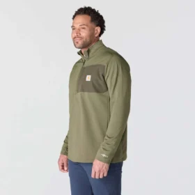 Men’s Force Fleece-Lined Moisture Wicking Half Zip Pullover
