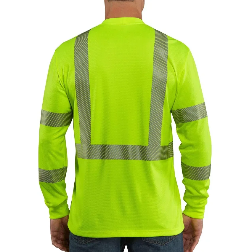 Men's Force High Visibility Relaxed Fit Long Sleeve Class 3 T-Shirt