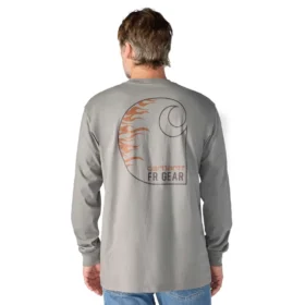 Men's Force Irvine Fr Long Sleeve Flames Graphic T-Shirt - Flame Resistant Shirts