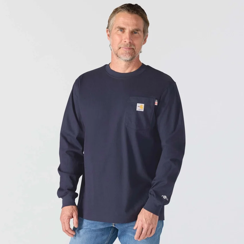 Men's Force Irvine Fr Long Sleeve Oil Rig Graphic T-Shirt - Flame Resistant Shirts