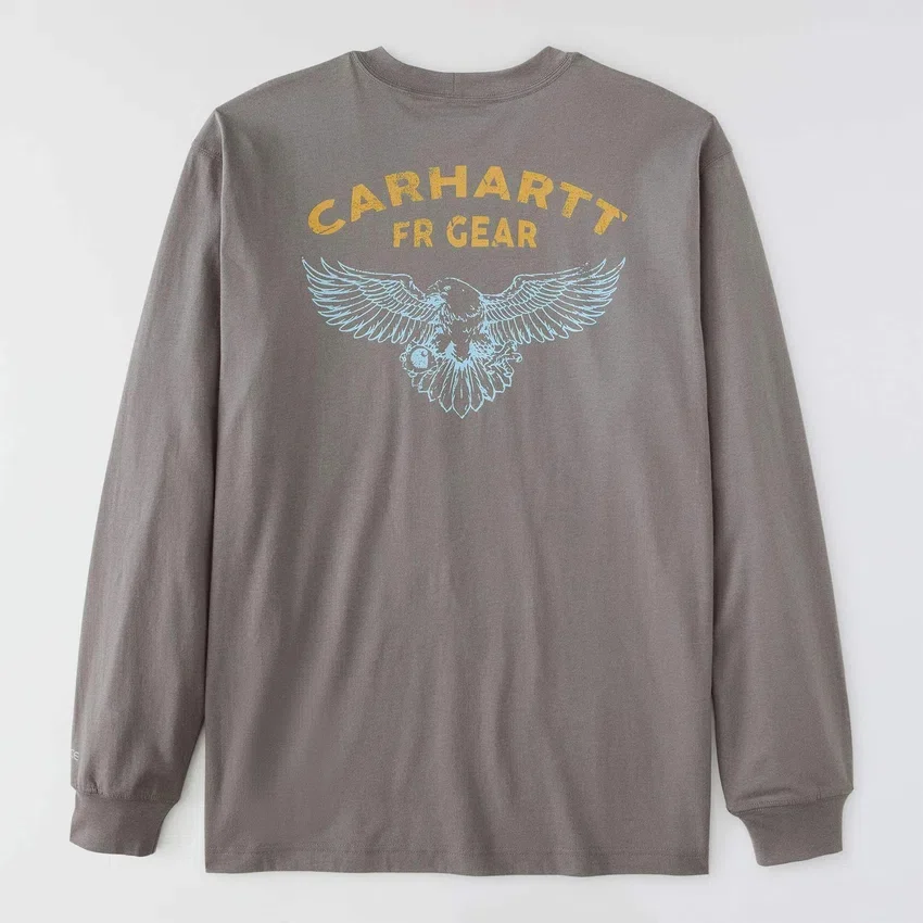 Men's Force Irvine Fr Moisture Wicking Long Sleeve Eagle T-Shirt - Flame Resistant Shirts