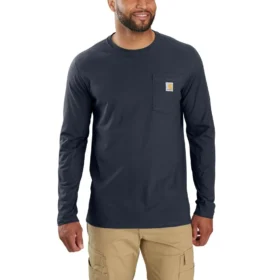 Men's Force Long Sleeve Moisture Wicking Pocket T-Shirt