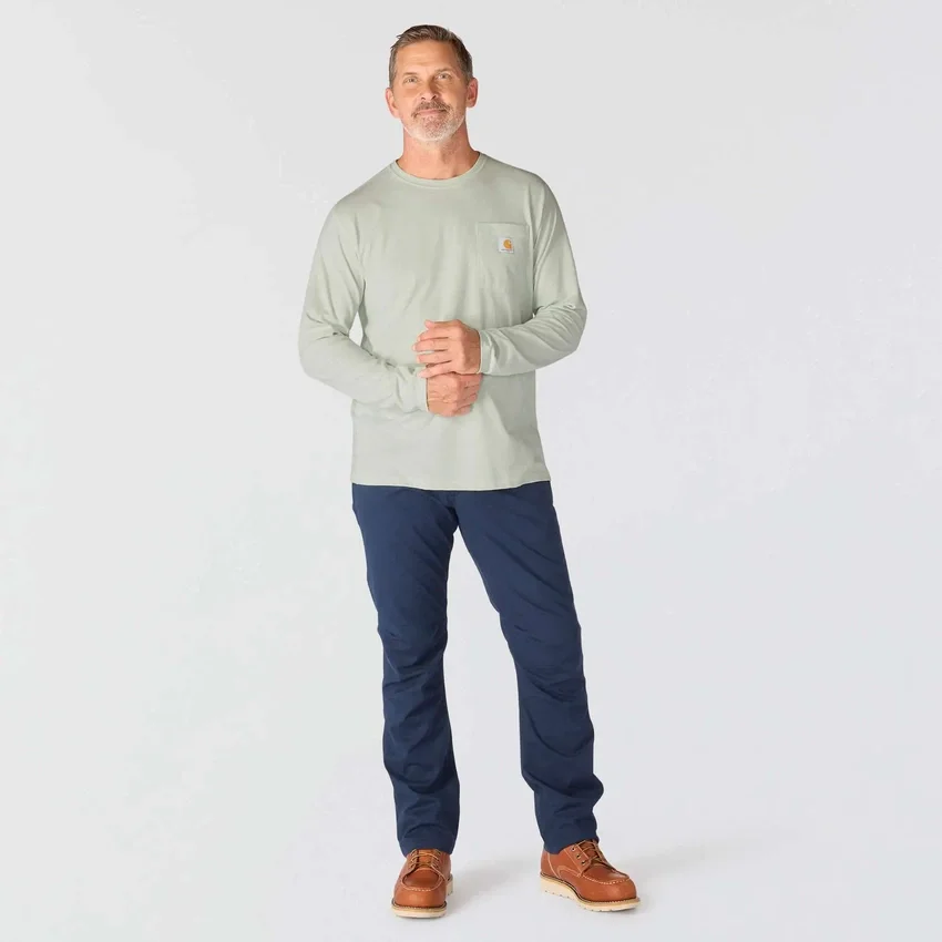 Men's Force Long Sleeve Moisture Wicking Pocket T-Shirt