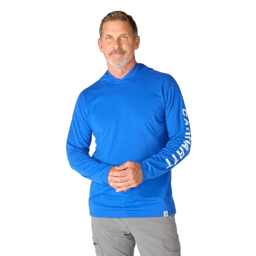 Men's Force Relaxed Fit Moisture Wicking Logo Hoodie