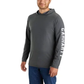 Men's Force Relaxed Fit Moisture Wicking Logo Hoodie