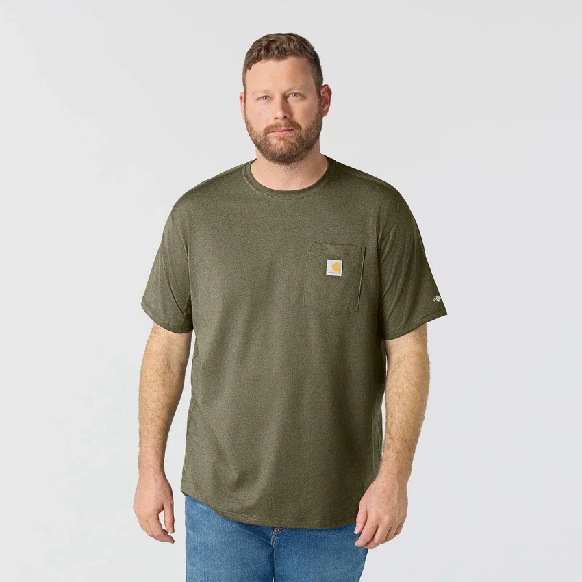 Men's Force Relaxed Fit Moisture Wicking Pocket T-Shirt