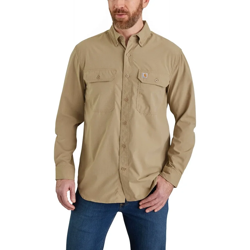 Men's Force Sun Defender™ Chambray Relaxed Fit Long Sleeve Shirt - Sun Protection Shirts