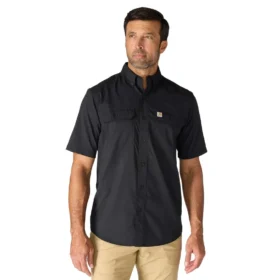 Men's Force Sun Defenderâ„¢ Chambray Relaxed Fit Short Sleeve Shirt - Sun Protection Shirts