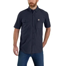 Men's Force Sun Defenderâ„¢ Chambray Relaxed Fit Short Sleeve Shirt - Sun Protection Shirts