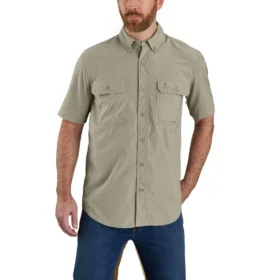 Men's Force Sun Defenderâ„¢ Chambray Relaxed Fit Short Sleeve Shirt - Sun Protection Shirts
