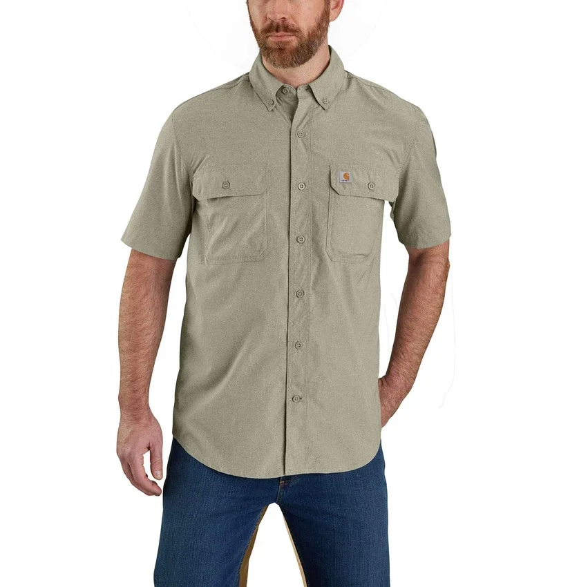 Men's Force Sun Defender™ Chambray Relaxed Fit Short Sleeve Shirt - Sun Protection Shirts