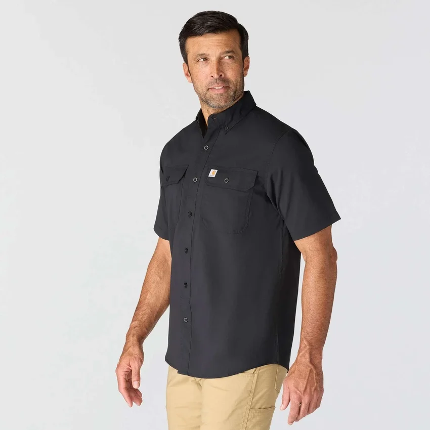 Men's Force Sun Defender™ Chambray Relaxed Fit Short Sleeve Shirt - Sun Protection Shirts