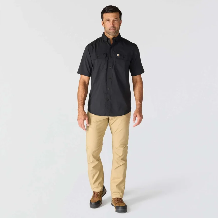Men's Force Sun Defender™ Chambray Relaxed Fit Short Sleeve Shirt - Sun Protection Shirts