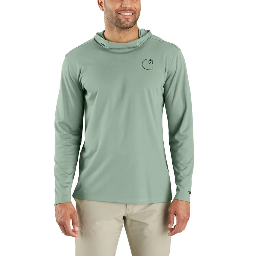 Men's Force Sun Defender Upf 50+ Lightweight Long Sleeve Moisture Wicking Hoodie - Sun Protection Hoodies