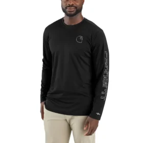 Men's Force Sun Defender Upf 50+ Lightweight Long Sleeve Moisture Wicking T-Shirt - Sun Protection Shirts