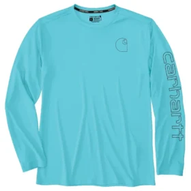 Men's Force Sun Defender Upf 50+ Lightweight Long Sleeve Moisture Wicking T-Shirt - Sun Protection Shirts