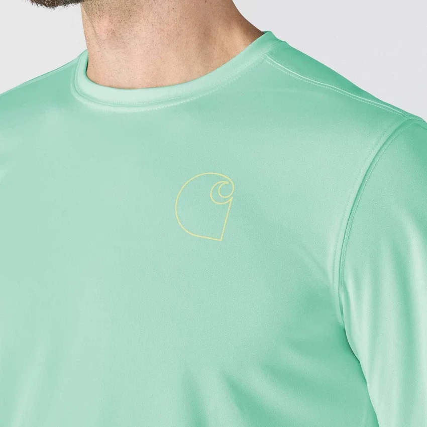 Men's Force Sun Defender Upf 50+ Lightweight Long Sleeve Moisture Wicking T-Shirt - Sun Protection Shirts