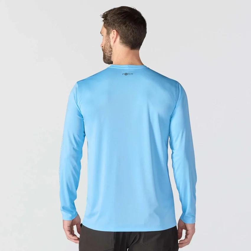 Men's Force Sun Defender Upf 50+ Lightweight Long Sleeve Moisture Wicking T-Shirt - Sun Protection Shirts