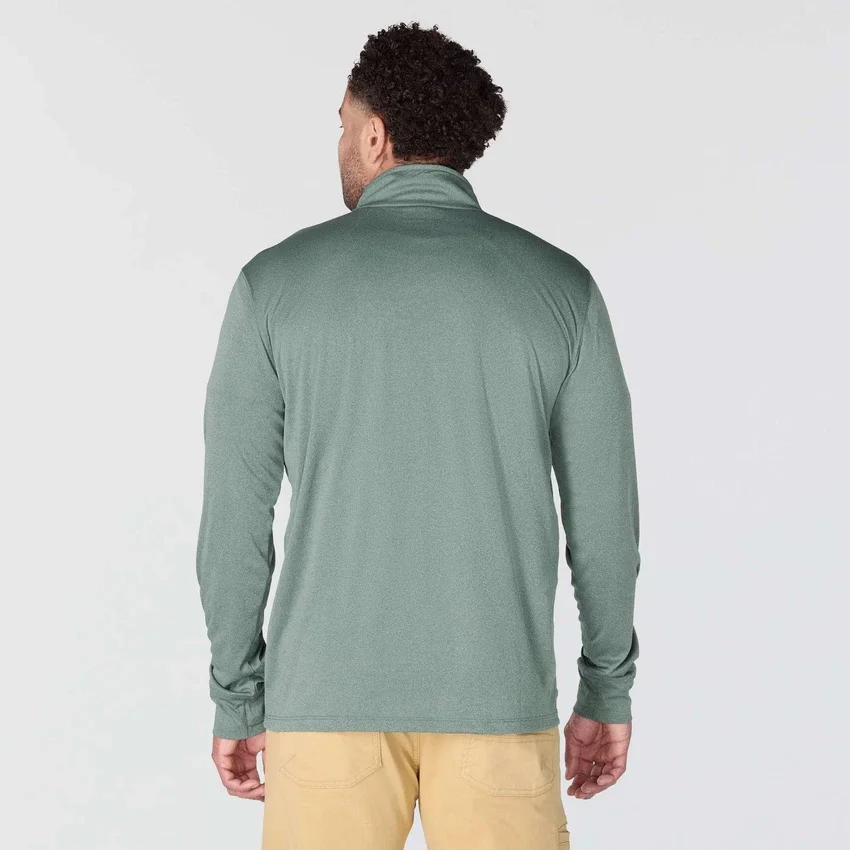 Men's Force Sun Defender Upf 50+ Moisture Wicking Half Zip Pullover - Sun Protection Shirts